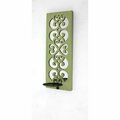 Gfancy Fixtures 17 x 5 x 6 in. Wood & Mirror Candle Holder Sconce Green GF3681519